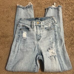 Fashion Nova Light Blue Distressed Jeans
